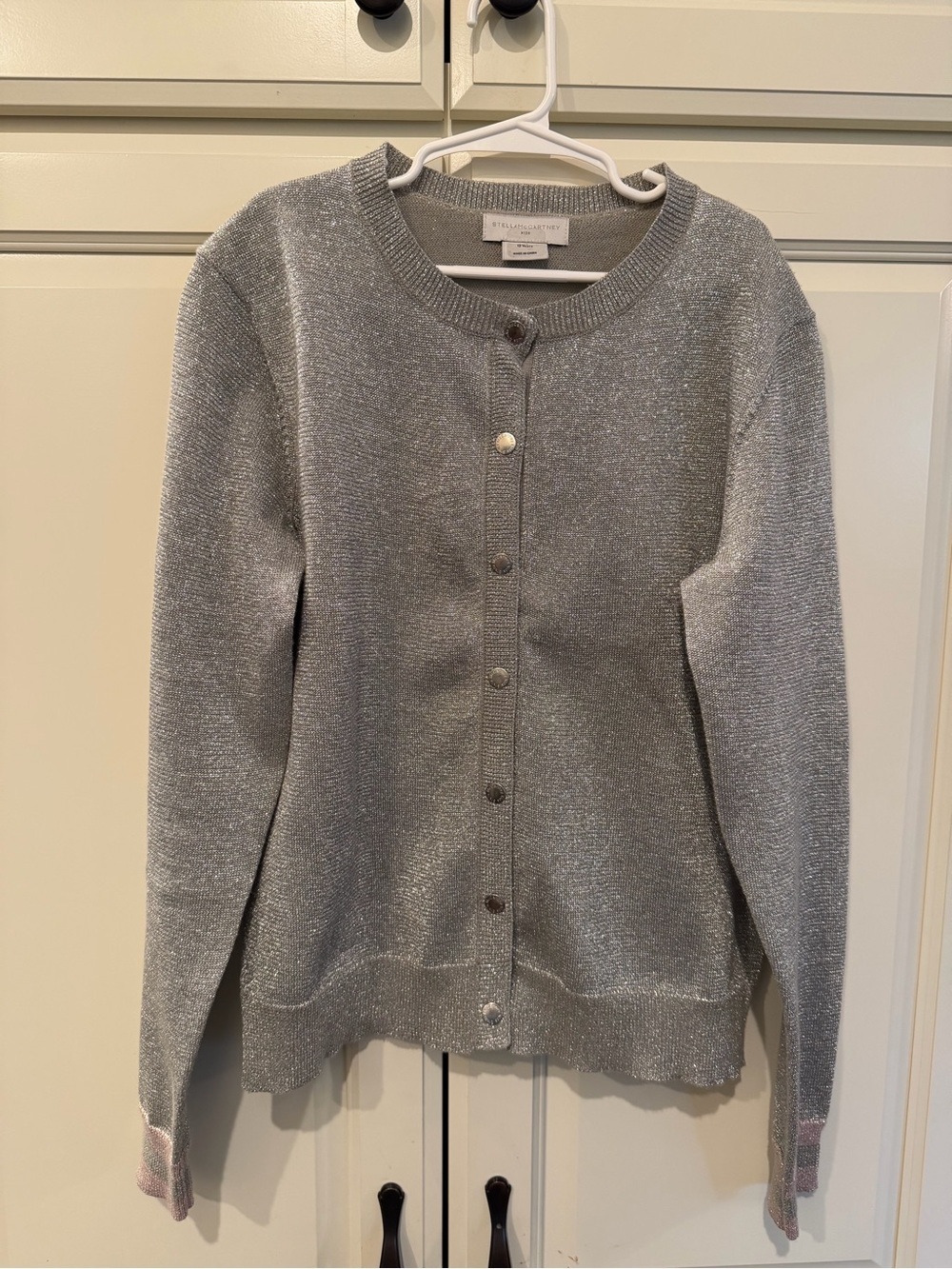 Stella McCartney Kids Shimmery Silver Cardigan